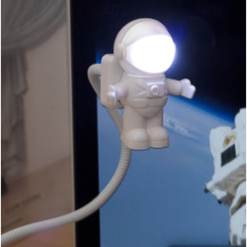 1pc mini astronaut USB adjustable companion reading eye protection light with switch astronaut keyboard light fill LED light dormitory office portable night light for Halloween
