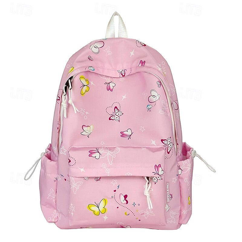 Girls Butterfly Print School Backpack – Waterproof Lightweight Bookbag for Kids Back to School and Daily Use4