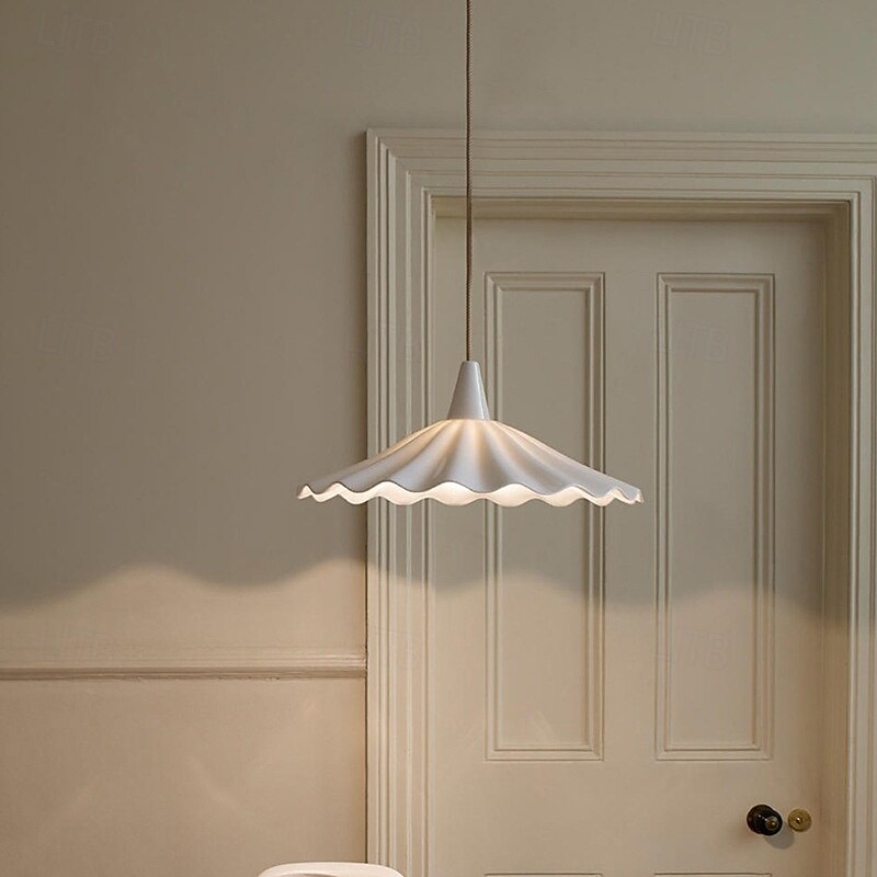 Artistic Modern Pendant Light, Metal Ceramic Material, 20cm Height, Warm White/White Light, E26 E27, Adjustable Chain2