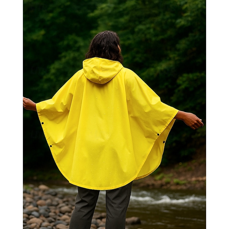 Unisex waterproof jacket rain coat Outdoor Waterproof Hiking Outfits Hiking Clothes Spring Autumn / Fall Top Camping / Hiking / Caving Running Solid Color Yellow2