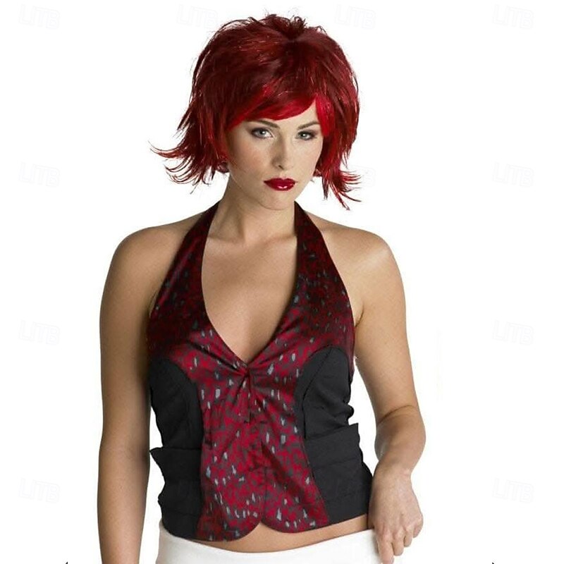 Razor Pixie Black & Purple Halloween Wig for Women – Edgy Synthetic Pixie Cut, Perfect for Cosplay & Costume Parties