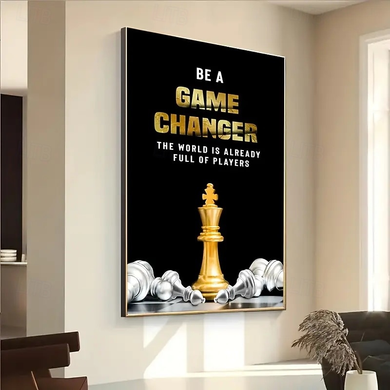 Becoming A Game Rule Changer Frameless Canvas Poster - Modern Wall Art In Living Room And Living Room Poster