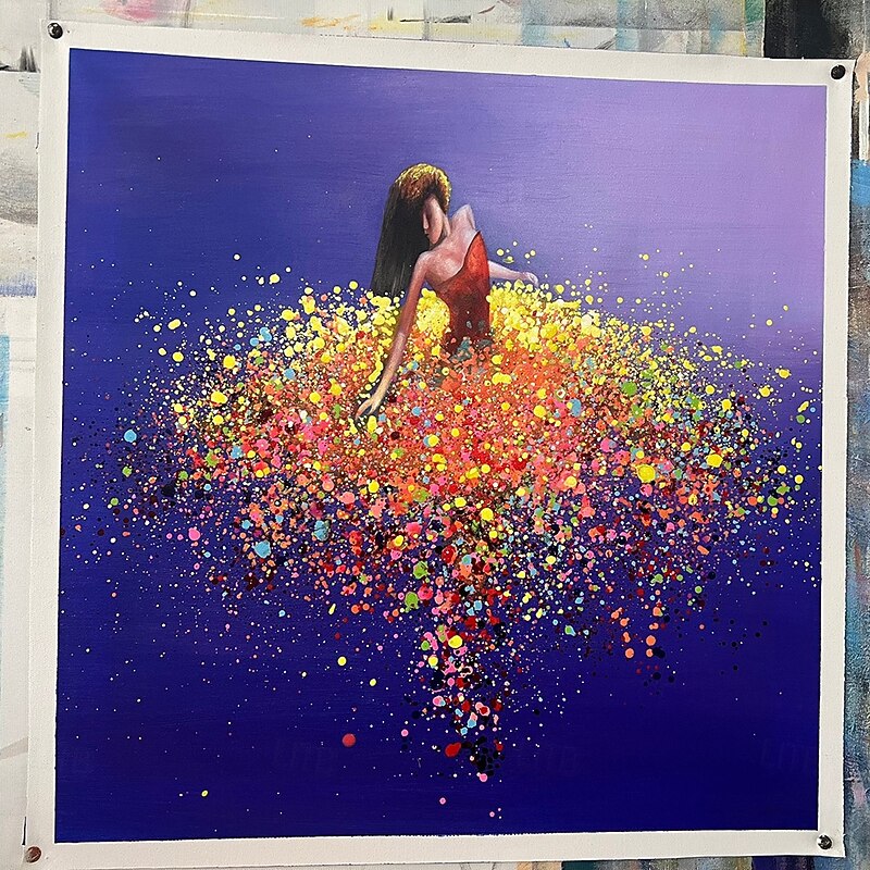 Mintura Handmade Girl Figure Oil Paintings On Canvas Wall Art Decoration Modern Abstract Picture For Home Decor Rolled Frameless Unstretched Painting4