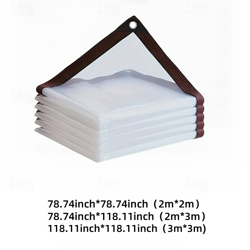 Waterproof Tarp Transparent Waterproof Cover High-Quality Upgraded Fabric with Tear-Resistant Edges for Outdoor Camping Patio Picnic Carport Garden Balcony and Corridor Canopy Yard Chicken2