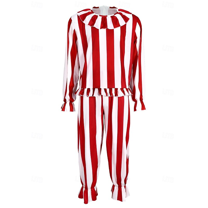Joker Clown Halloween Costume Jumpsuit Clown in a Cornfield Horror Scary Costume Adults' Men's Women's Halloween Carnival Performance Party Easy Halloween Costumes Dress Up2