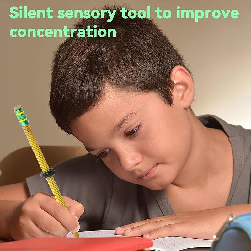 Nut Decompression Pen Threaded Pencil Threaded Wooden Pencil with Rotating Nut Perfect for School Office Home Birthday Gift4