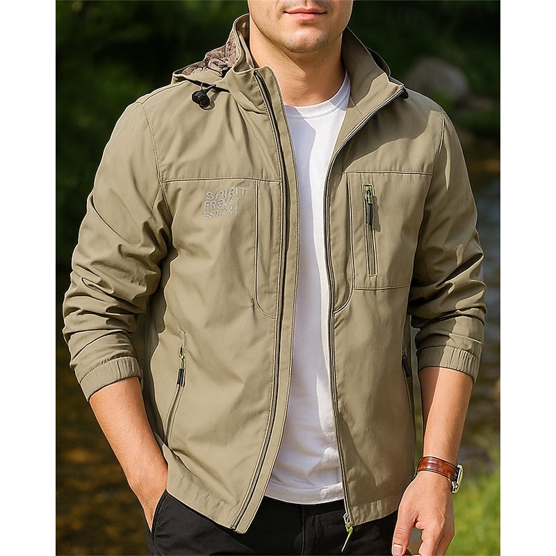 Men's Windbreaker Softshell Jacket Hiking Jacket Outdoor Windproof Quick Dry Lightweight Breathable Hiking Outfits Hiking Clothes Spring Autumn / Fall Jacket Climbing Camping / Hiking / Caving Running3