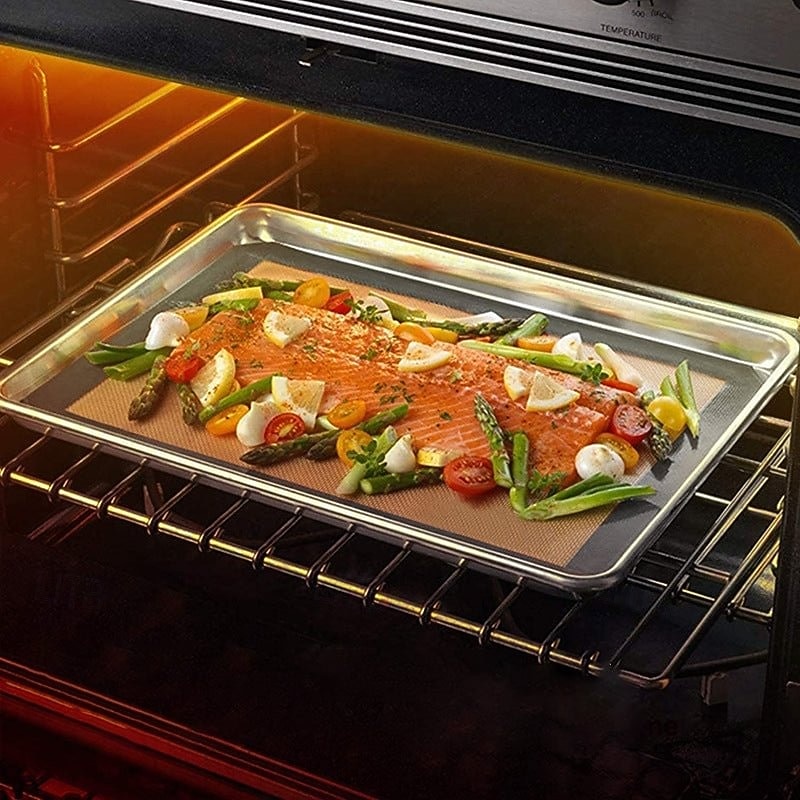 2 Pack Silicone Baking Mat Non-Stick Reusable Sheet, Heat Resistant Fiberglass Oven Liner, Food Grade Silicone Pastry Mat for Baking Bread, Cookies, Macarons, Rolling Dough4