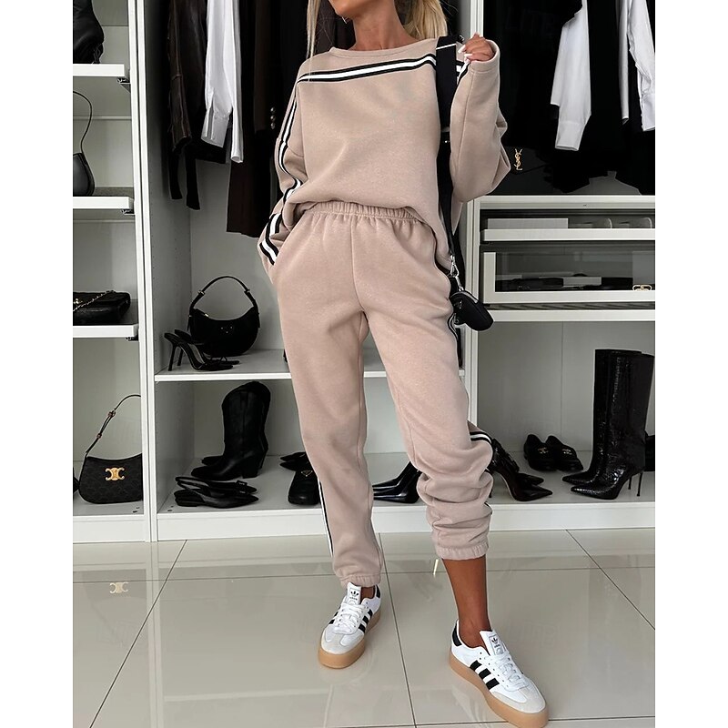 Women's Tracksuit Sweatpants Pullover Sweatshirt Pocket Solid Colored Clothing Suit Spring Black Green Fishing Hiking Outdoor Sun Protection Windproof Lightweight Long Sleeve Sport Activewear4