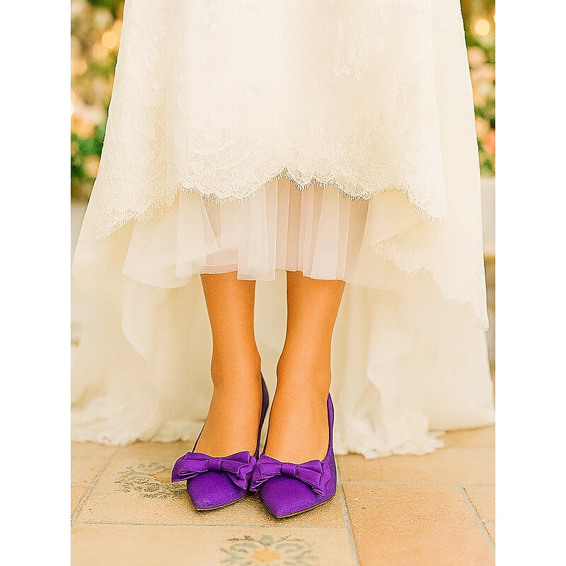 Women's Green Satin Bow Pointed Toe Flats - Elegant Low-Heel Dress Shoes for Formal Weddings and Special Occasions2