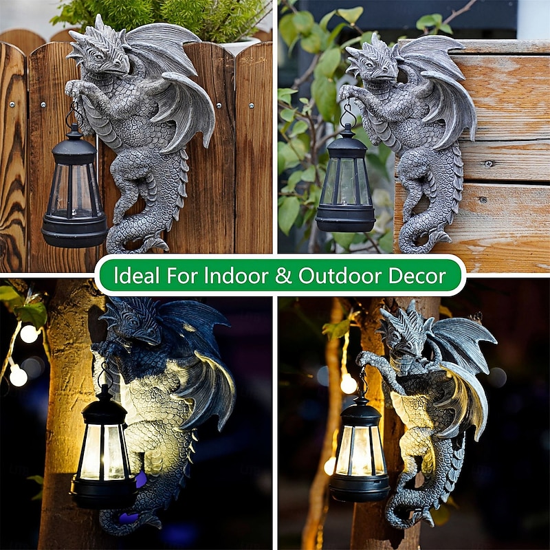 Solar Lanterns Dinosaur Lights Sloth Lights Squirrel Lights Outdoor Courtyard Decorations Garden Animal Lanterns Wall Mounted Night Lights  1PC3