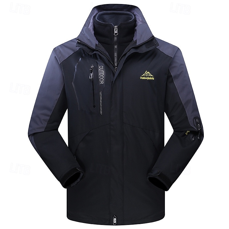Women's Hoodie Jacket Hiking Jacket Hiking 3-in-1 Jackets Outdoor Thermal Warm Waterproof Windproof Detachable Fleece Hiking Outfits Hiking Clothes Winter Jacket 3-in-1 Jacket Winter Jacket Fleece