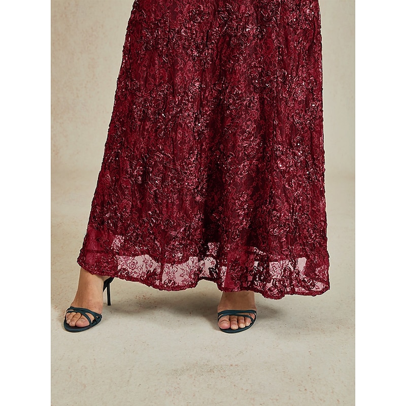 Women's Maxi Dress Sheath Dress Elegant Party Cocktail Regular Fit Solid Color Short Sleeve Crew Neck Wine Summer Spring3