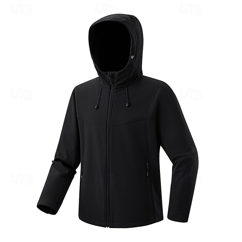 Men's Windbreaker Softshell Jacket Hiking Jacket Outdoor Waterproof Windproof Durable Hiking Outfits Hiking Clothes Spring Autumn / Fall Top Camping / Hiking / Caving Running Solid Color Dark Grey4