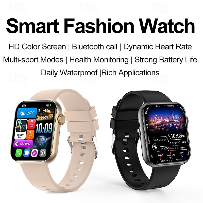 iMosi HW92 Smart Watch 1.9 inch Smartwatch Fitness Running Watch Bluetooth Pedometer Call Reminder Sleep Tracker Compatible with Android iOS Women Men Hands-Free Calls Waterproof Media Control IP 672