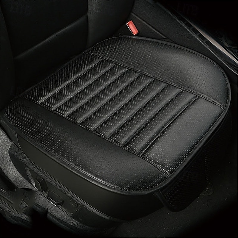 2pcs Car Seat Cushion Cover Universal 5D Bamboo Charcoal Leather Breathable Waterproof All-Inclusive Auto Seat Protector4