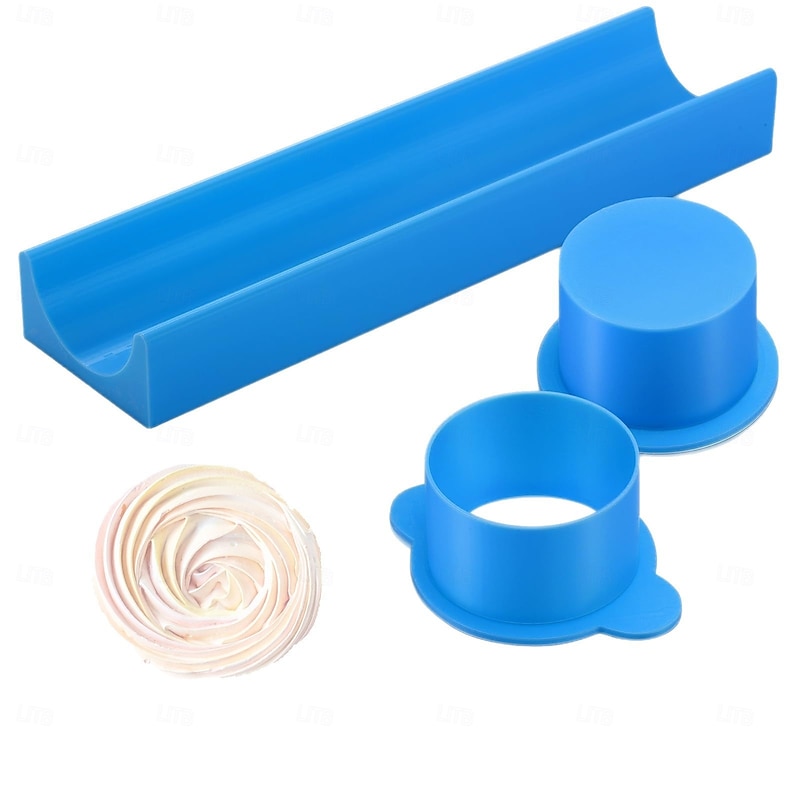 3pcs Round Cake Sticks Mold with 9-inch Tray 3D Printed Cake Sticks Cutter and Pusher Suitable for Home Baking, Birthday Parties, Wedding Dessert Baking Molds