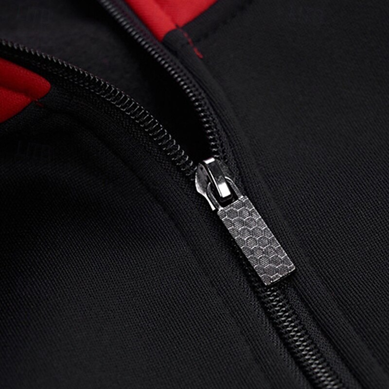 Men's Lightweight Jacket Casual Jacket Vacation Daily Pocket Spring Fall Color Block Fashion Classic Standing Collar Regular Red Army Green Dark Gray Jacket4