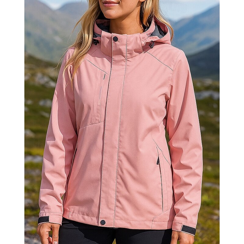 Women's Softshell Jacket Hiking Jacket Hardshell Jacket Outdoor Waterproof Windproof Hiking Outfits Hiking Clothes Spring Autumn / Fall Top Hunting Camping / Hiking / Caving Traveling Solid Color3