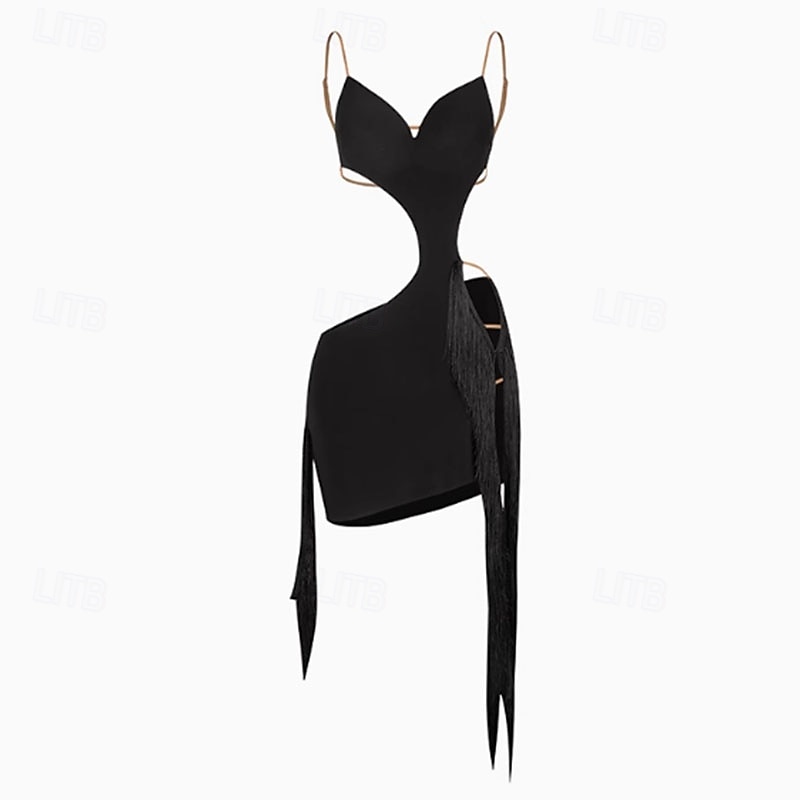 Exotic Dancewear Dress Tassel Women's Performance Daily Wear Sleeveless Elastane3