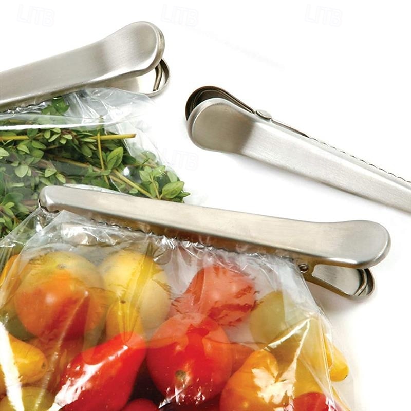 Large Long Metal Bag Clips, Heavy Duty Food Sealing Clips for Snack Bags, Chip Bags, and Food Storage