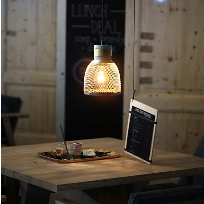 Vintage Classic Pendant Light, Stone Metal Material, 20cm Height, Warm White/White Light, E26 E27, Adjustable Chain, for Dining Room Kitchen4