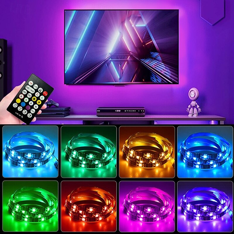 LED Lights for TV, 5M LED TV Backlight, for 45-75 inch TV, Music Sync LED TV Light with Bluetooth Function - RGB Color Changing Light Strip for Home Theater2