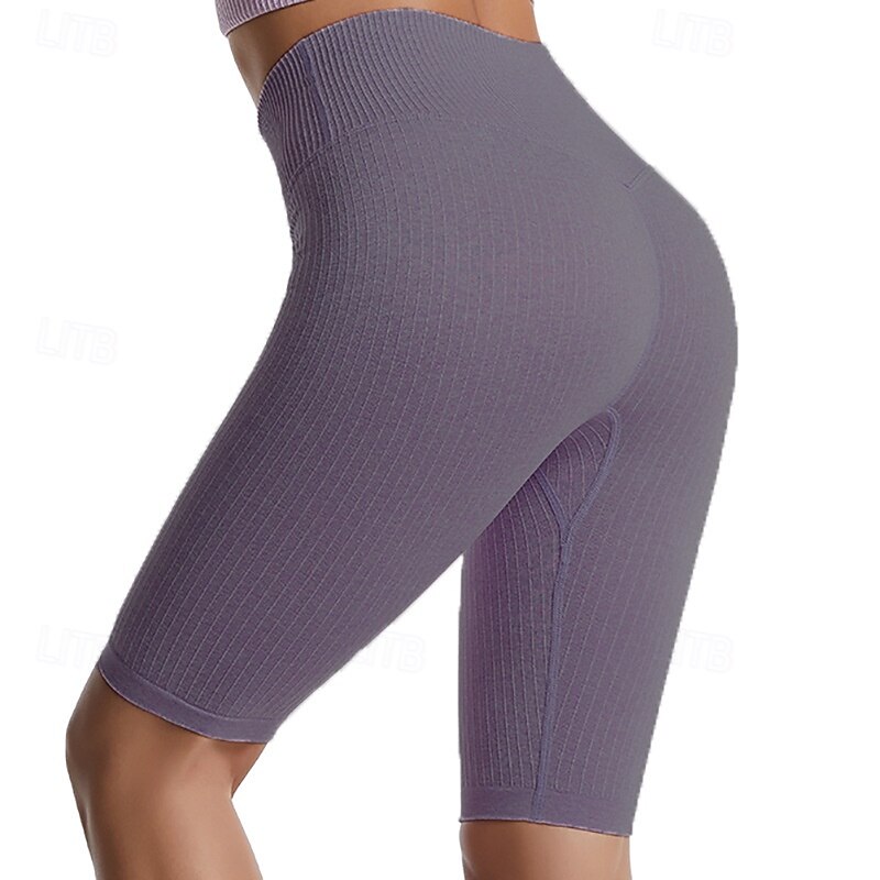 Women's Shorts Leggings Streetwear Casual Knee Length High Waist Plain Elastic Waist Breathability Stretchy Vacation Street Daily Wear Tan Black Light Pink Pink Summer Regular Fit3