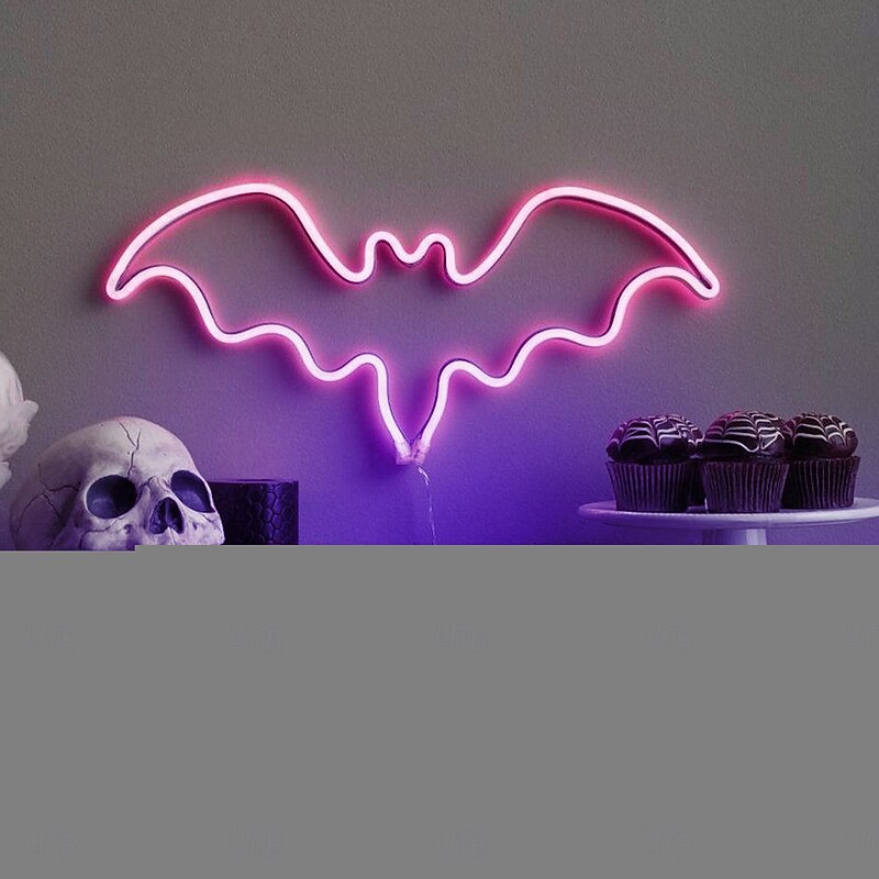 Halloween Purple Rose Vine Garland with LED Lights, Hanging Faux Floral Plant for Party Ceiling Decor, Glowing Halloween Decoration4