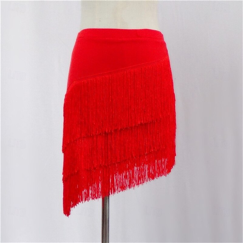 Women's Latin Dance Sequin Fringe Pants – Long Wide-Leg Trousers for Ballroom/Standard, Jitterbug & Square Dance Performance/Practice2