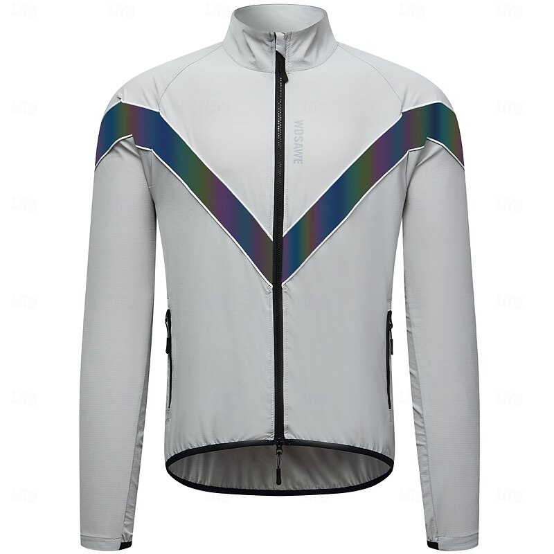 WOSAWE motorbike reflective tops for men and women with the same casual riding night running punching jacket wear-resistant waterproof long-sleeved windbreaker jacket BD2803