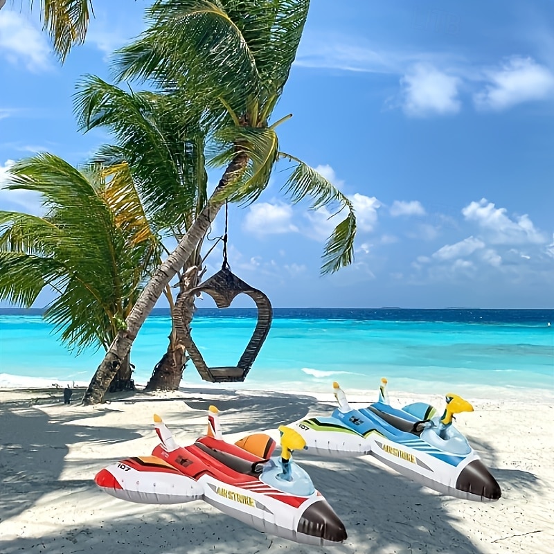 An Inflatable Combat Spaceship Mount with A Handle Made Of Durable PVC And A Water Cannon Plane Floats On The Water And Floats On The Water.(Excluding Pump)4