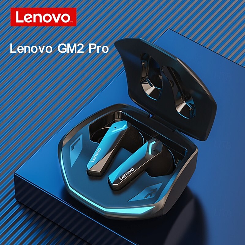 Lenovo GM2 Pro True Wireless Headphones TWS Earbuds In Ear Bluetooth 5.3 Ergonomic Design Surround sound Low Latency Gaming Wireless Earbuds for Apple Samsung Huawei Xiaomi MI Running Fitness Mobile2