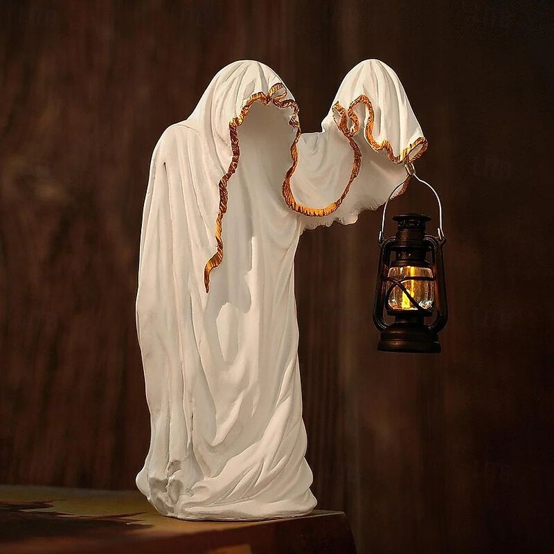 Halloween LED Ghost Wizard Portable Lantern Dark Series Mysterious Man in Black Halloween Creative Night Light Home Desktop Decoration Ornaments4
