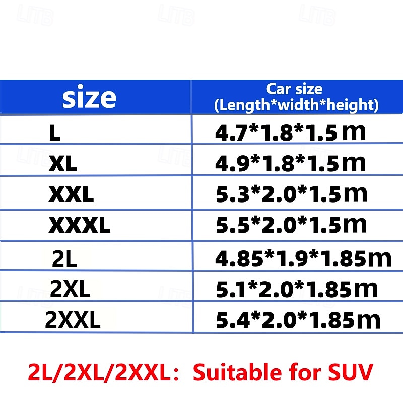 Protect your SUV/ sedan from the sun rain snow and UV rays with this all-purpose outdoor waterproof car cover!2