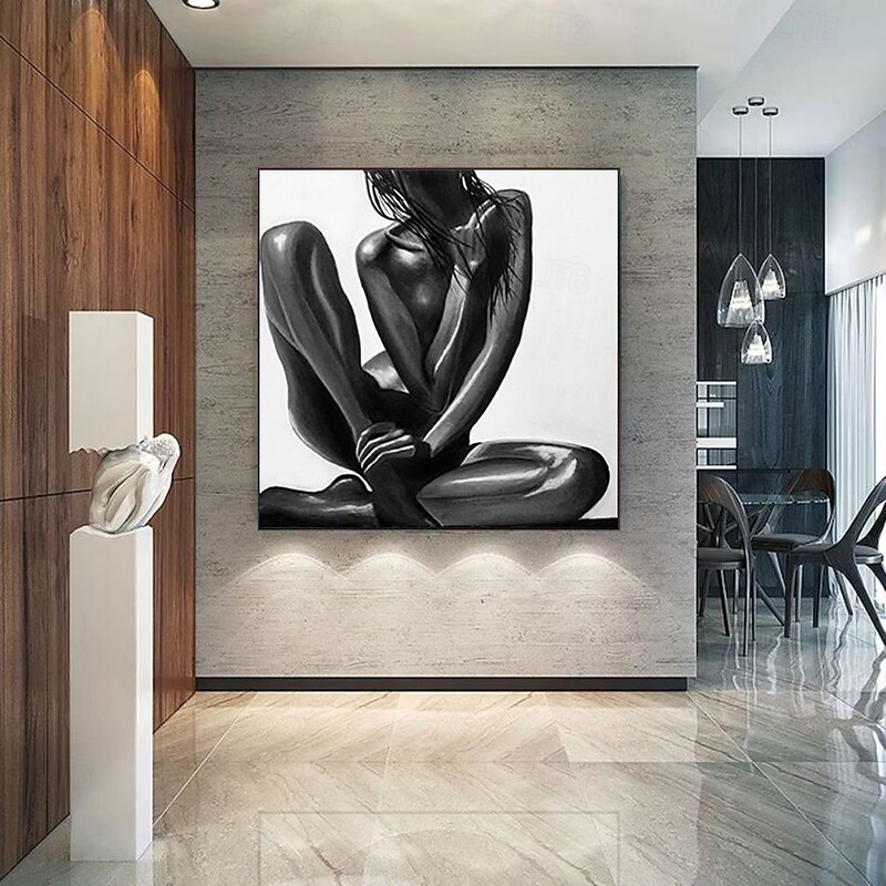 Handmade Oil Painting Canvas Wall Art Decoration Modern Figure Abstract Naked African Women for Home Decor Stretched Frame Hanging Painting/Rolled Frameless Unstretched Painting4