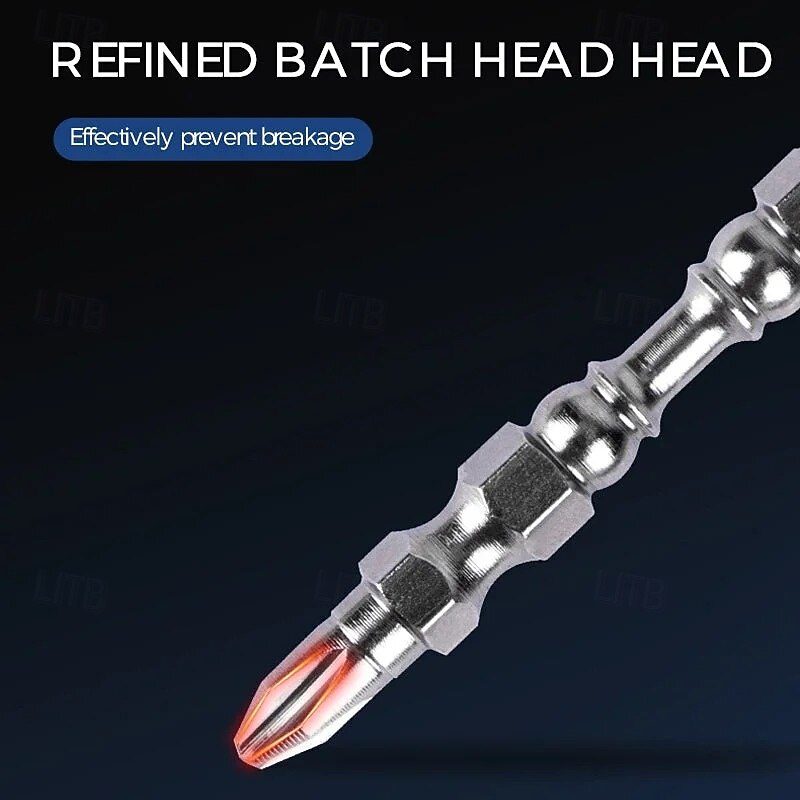 Electric Dual Head Phillips Screwdriver Magnetic Drill Bit Strong Grip Single Head Windmill Style D1 Steel Double Ended PH2 Cross Screwdriver Bit for Precision Work4