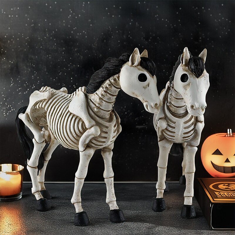 Skeleton Horse Skeleton Horse Statue Creepy Halloween Skeleton Animals Halloween Novelty Skeleton Farm2