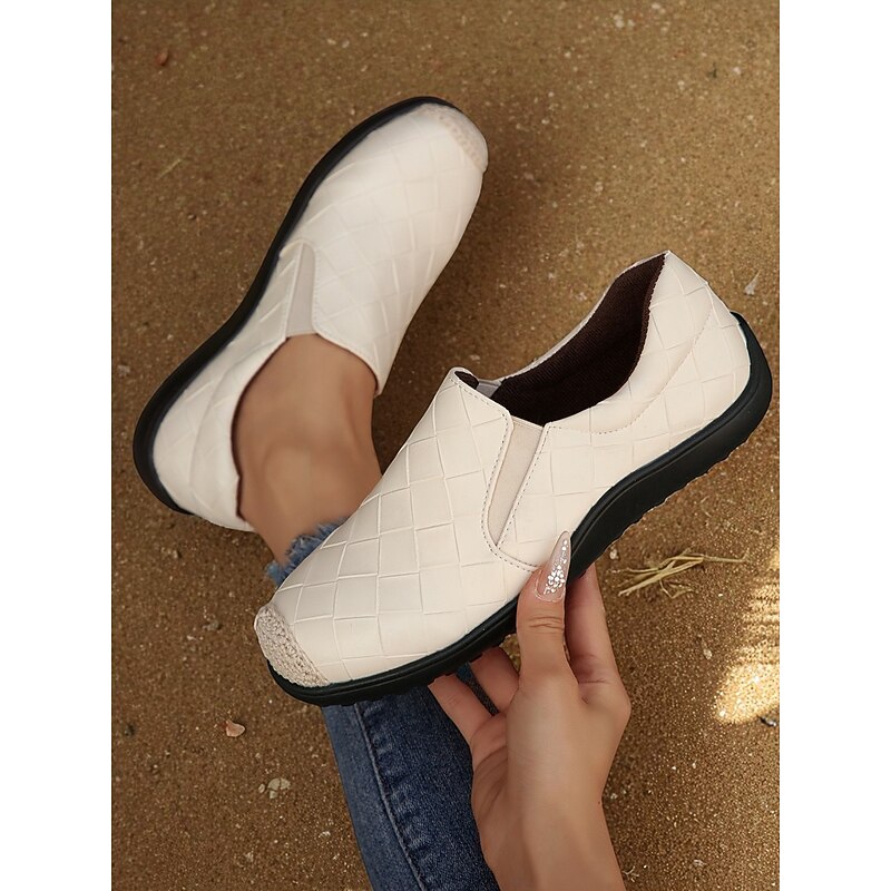 Women's Plaid Slip-On Comfort Shoes – Soft Cushioned Walking Flats for Daily Wear, Errands and Casual Outings2