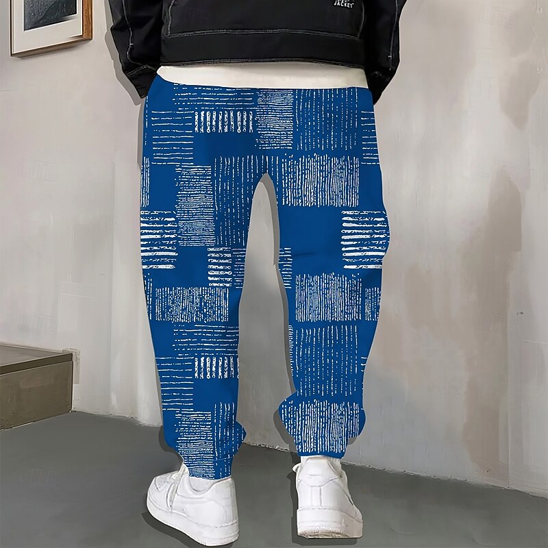 Men's Paisley Color Block Sweatpants Joggers Trousers Mid Waist Drawstring Elastic Waist Ethnic Casual Jogging Streetwear Workout Athletic Sweatpants with Pockets Spring Fall 3D Print Black 1 Black2