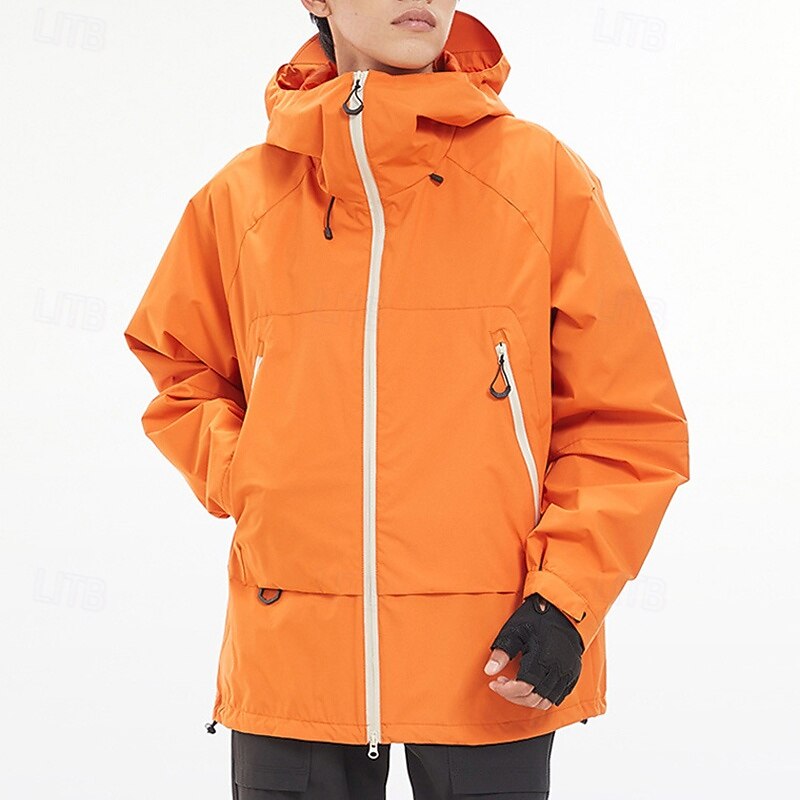 Men's Hiking Jacket Outdoor Waterproof Windproof Hiking Outfits Hiking Clothes Spring Autumn / Fall Top Camping / Hiking / Caving Running Solid Color Black Orange Green2