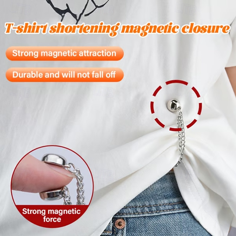 4Pcs Multi-function Magnetic Clothing Clips No Sew Pants Cuff Hem Fixing Tool Sleeve Corner Holder Adjustable Trouser Shortening Buckle Hemming Clamp3