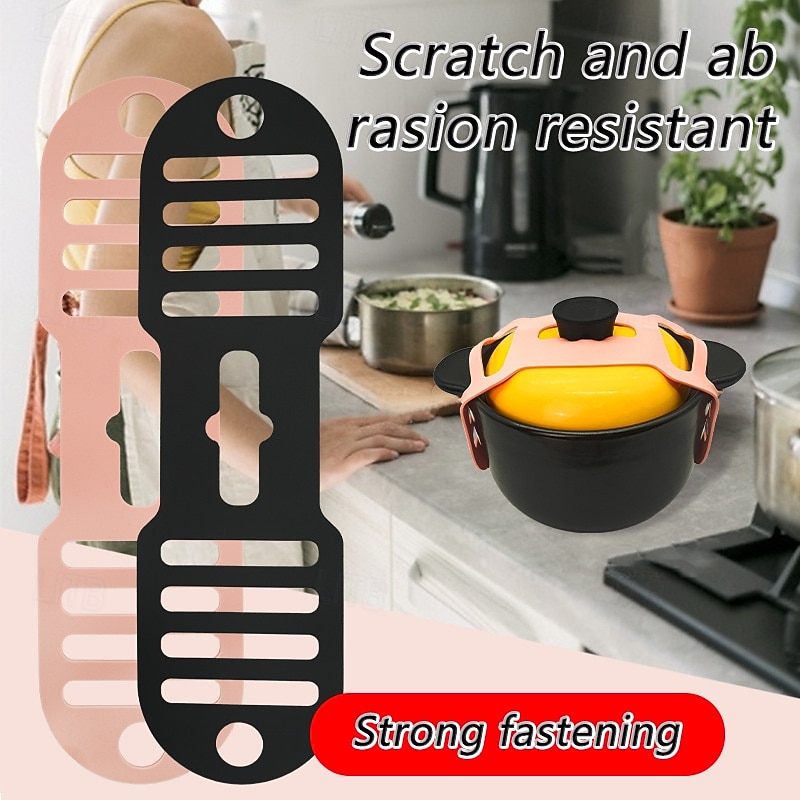 Silicone Pot Lid Strap and Lunch Box Seal Strap, Leak-Proof Food Container Bands for Secure Closure and Spill Prevention