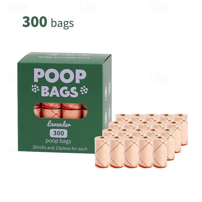New Environmentally Friendly Recyclable Dog Poop Bag Portable Storage Bag With Hands-Free Clip Pet Waste Bag 20 Rolls3