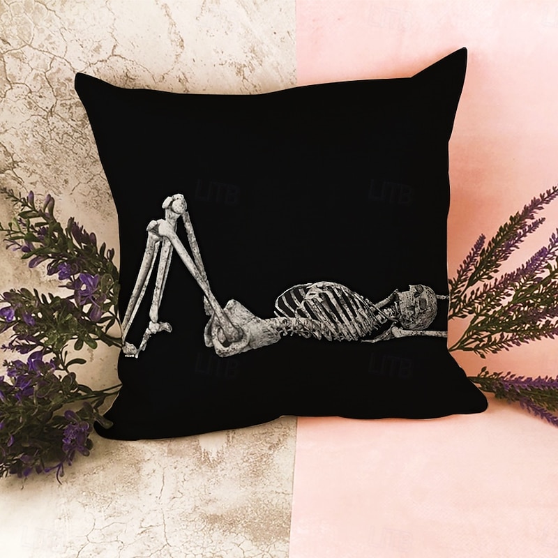 1 pcs Polyester Pillow Cover, Print Simple Casual Square Traditional Classic4