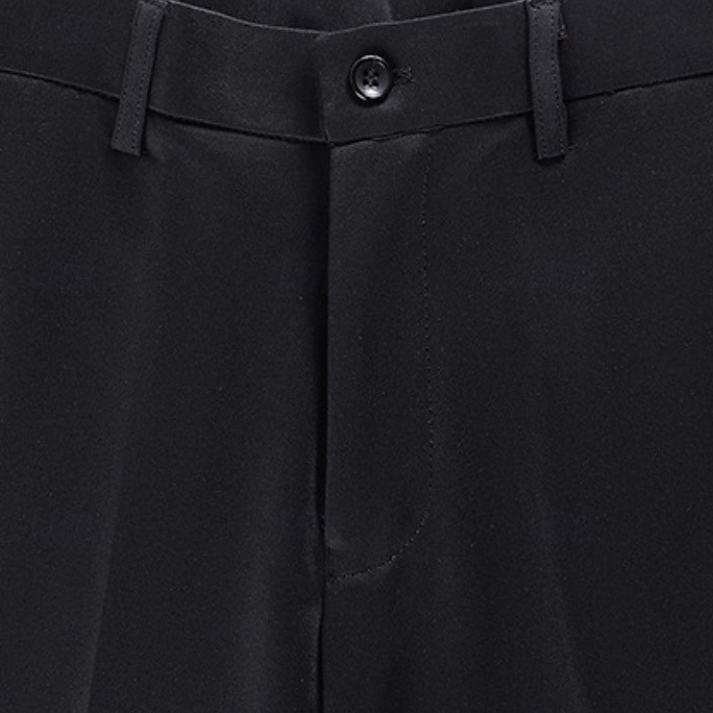 Women's Dress Pants Streetwear Casual Full Length Natural Plain Pocket Elastic Waist Comfortable Street Holiday Weekend Black Dark Navy Winter Regular Fit3