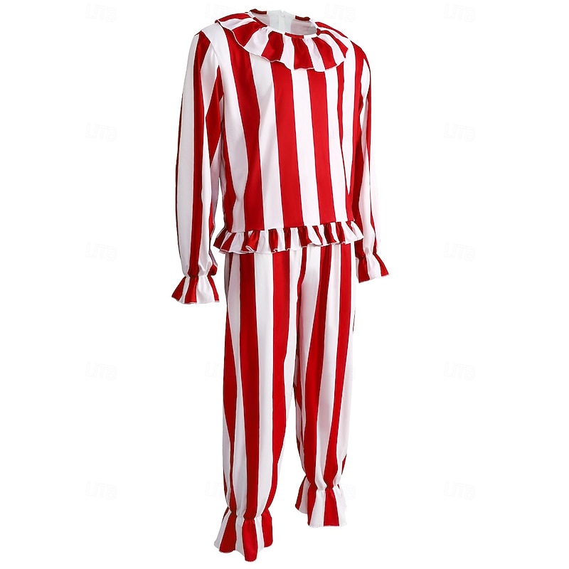 Joker Clown Halloween Costume Jumpsuit Clown in a Cornfield Horror Scary Costume Adults' Men's Women's Halloween Carnival Performance Party Easy Halloween Costumes Dress Up4