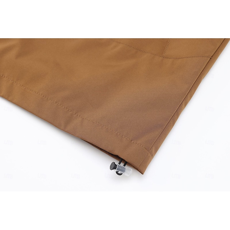 Men's Sport Coat Raincoat Hiking Jacket Windcheater Jacket Outdoor Camping & Hiking Waterproof Windbreaker Zipper Multi Pocket Fall Winter All Seasons Solid Color Fashion Streetwear Hooded Short4