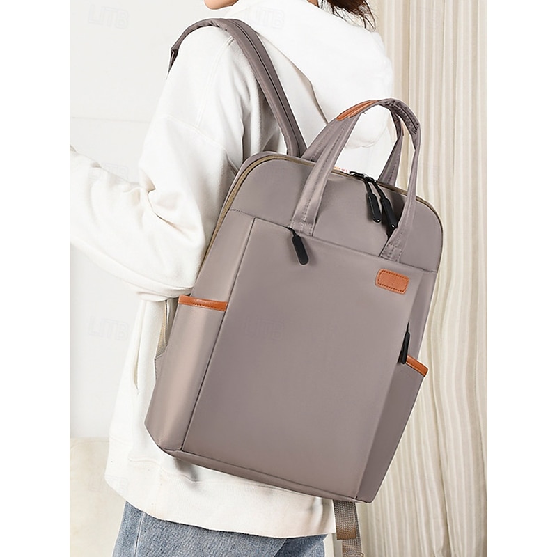 Women's Minimalist Waterproof Laptop Backpack - Lightweight Travel and Work Bag with Luggage Strap, Perfect for College Back to School, Business Travel and Daily Commuting2