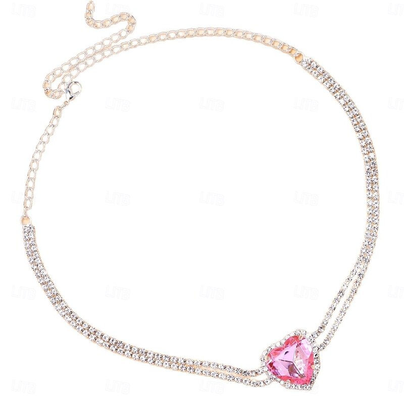 Choker Necklace Rhinestones Women's Fashion Cute Two tone Cute Wedding Semicircle Necklace For Wedding Party Daily4